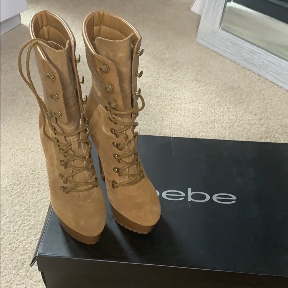 Bebe Tan Evie Mid Bootie